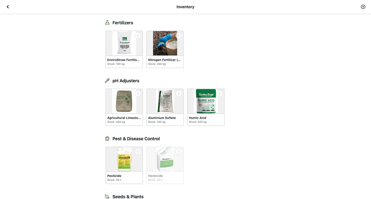 Agrolitik inventory detail screen